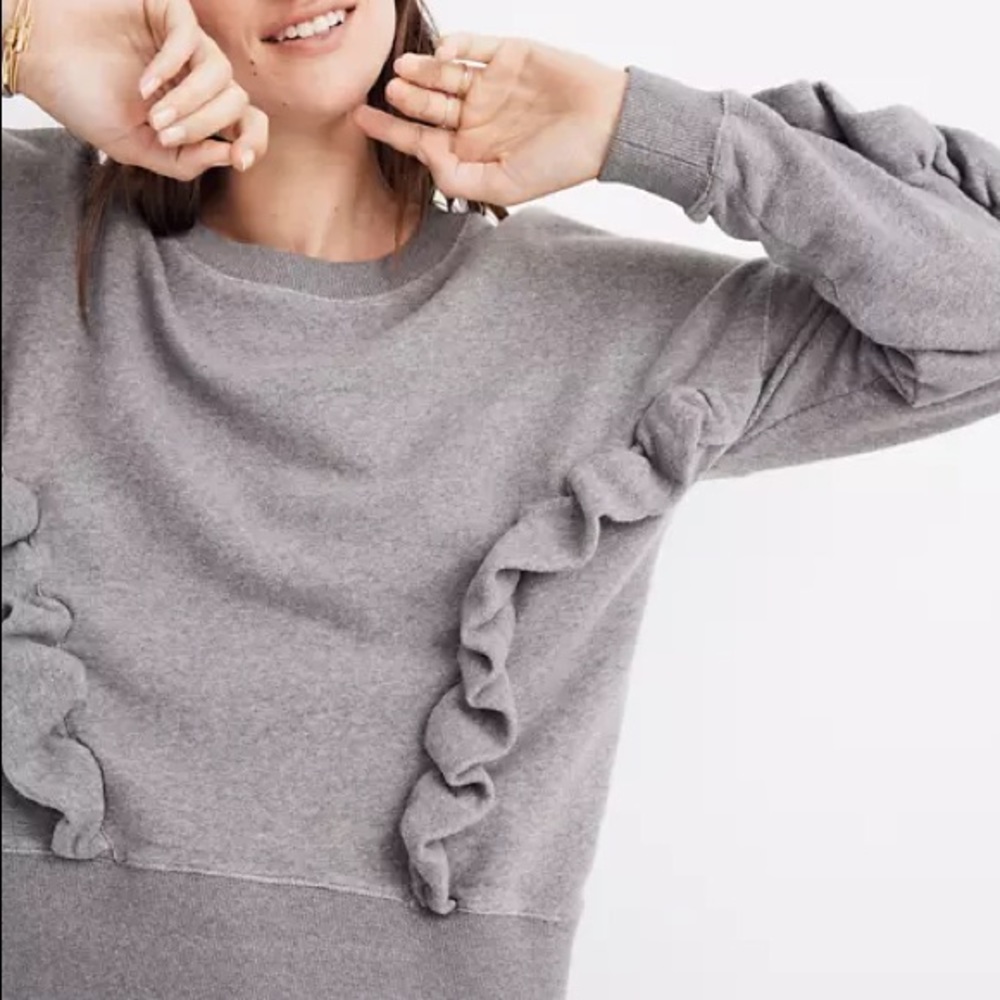 Madewell Ruffle Sweatshirt - Picture 2 of 3